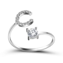 image-New Design Adjustable 26 Initial Letter Ring Fashion Jewelry For Women Simple Elegant Jewelry