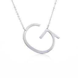 image-Fabulous Rose Gold Plated Stainless Steel Initial Letter Pendant Necklace
