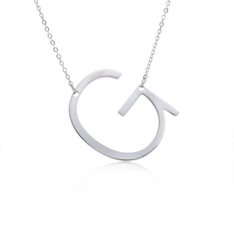 image-Fabulous Rose Gold Plated Stainless Steel Initial Letter Pendant Necklace
