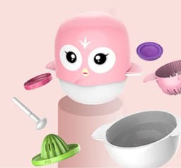 image-Food Masher Set Portable Mash and Serve Bowl Vegetables Fruit Homemade Baby Food Ricer Juicer Pink