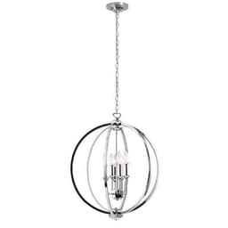image-6LT Chandelier, Polished Chrome,Jewelled Accents