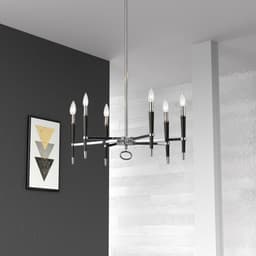 image-6LT Incandescent Chandelier, PC Finish