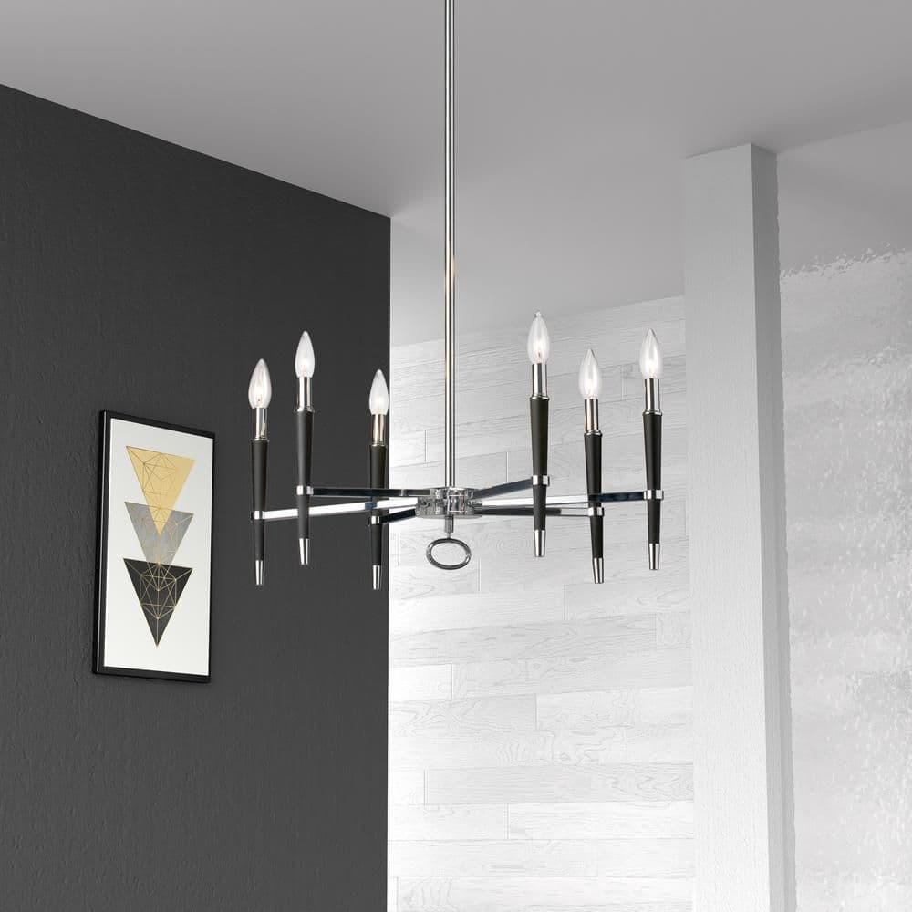 image-6LT Incandescent Chandelier, PC Finish