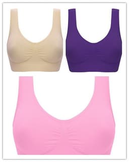 image-Women Yoga Tank Tops Sports Bra Workout Fitness Running Crop Top