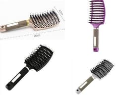 image-Bristle Hair Brush - Detangler Massage Comb