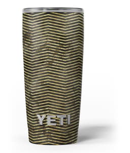 image-Black and Gold Watercolor Chevron - Skin Decal Vinyl Wrap Kit
