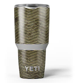 image-Black and Gold Watercolor Chevron - Skin Decal Vinyl Wrap Kit