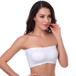 image-One-line bra wrapped chest, seamless, strapless tube top bra, no steel ring, one-piece underwear with chest pad