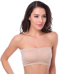 image-One-line bra wrapped chest, seamless, strapless tube top bra, no steel ring, one-piece underwear with chest pad