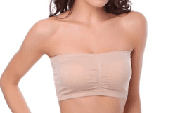 image-One-line bra wrapped chest, seamless, strapless tube top bra, no steel ring, one-piece underwear with chest pad
