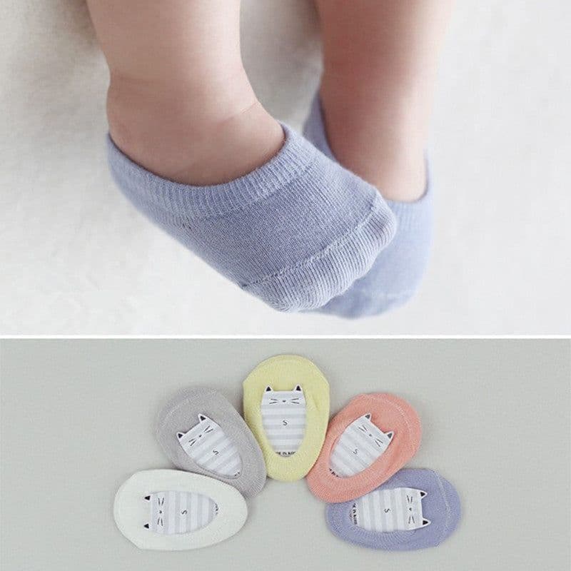 image-Children's No-Slip Floor Socks - Navy Blue