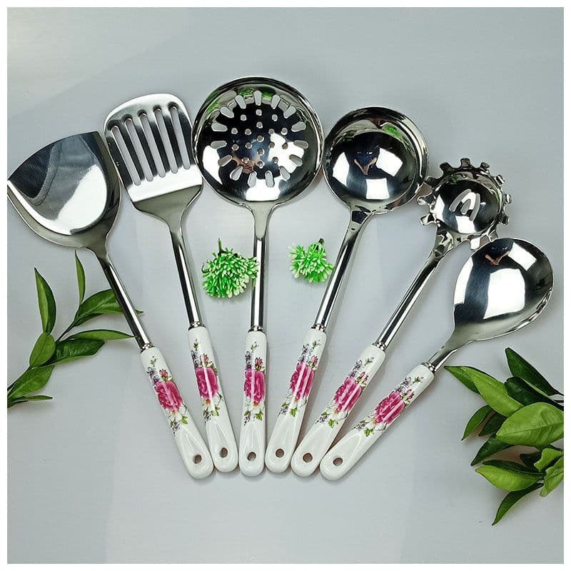 image-Seven-piece anti-scalding spatula and scoop