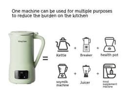 image-800ml Soy Milk Maker & Juicer - Matcha Green 110V US Plug