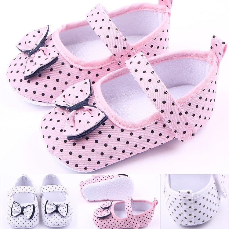 image-Baby shoes wholesale polka dot bow princess shoes toddler shoes baby shoes 0-1 years old 1686