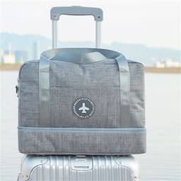 image-Dry And Wet Separation Travel Bag Tourism Fitness Storage Pouch Women's Clothes Shoes Daily Necessities Duffle Package Supplies