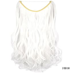 image-Fishing line hair curtain long curly hair no trace hair extension wig piece European and American foreign trade fashion wig female manufacturers spot wholesale