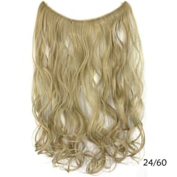 image-Fishing line hair curtain long curly hair no trace hair extension wig piece European and American foreign trade fashion wig female manufacturers spot wholesale