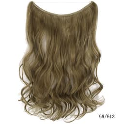 image-Fishing line hair curtain long curly hair no trace hair extension wig piece European and American foreign trade fashion wig female manufacturers spot wholesale