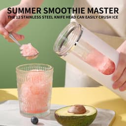 image-Portable Rechargeable Juice Blender - 600mL Compact Smoothie Maker