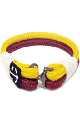 image-Yellow and Burgundy Nautical Bracelet