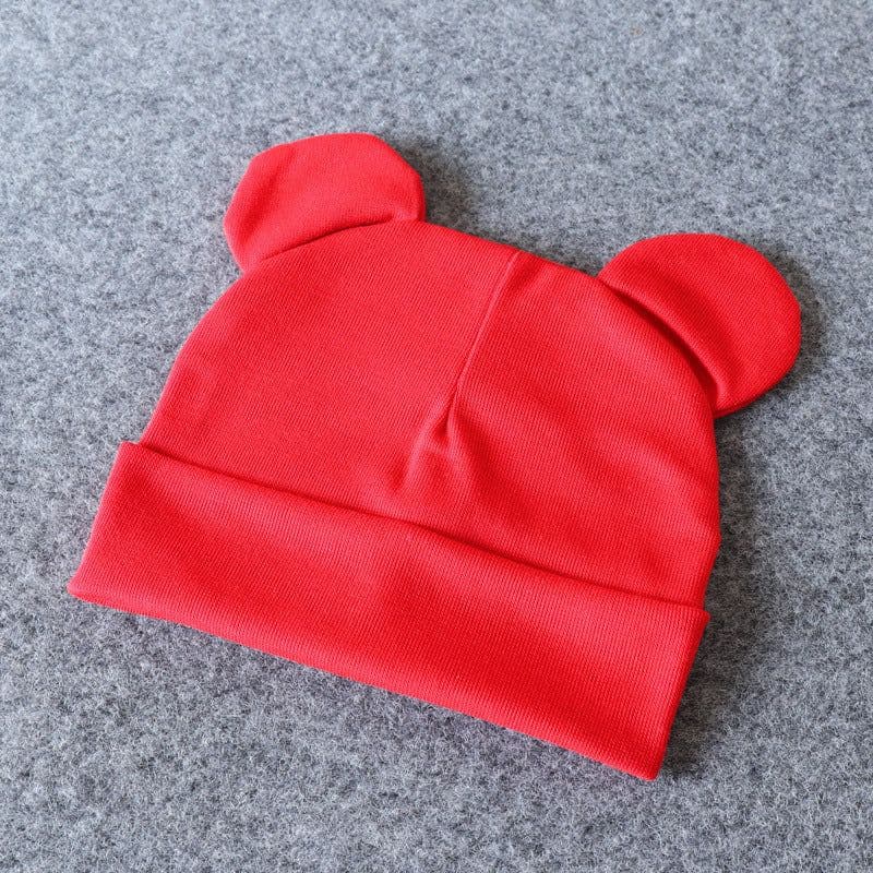 image-Children's hats baby Mickey mouse ears super cute hats cute hoods double-layer warm hoods