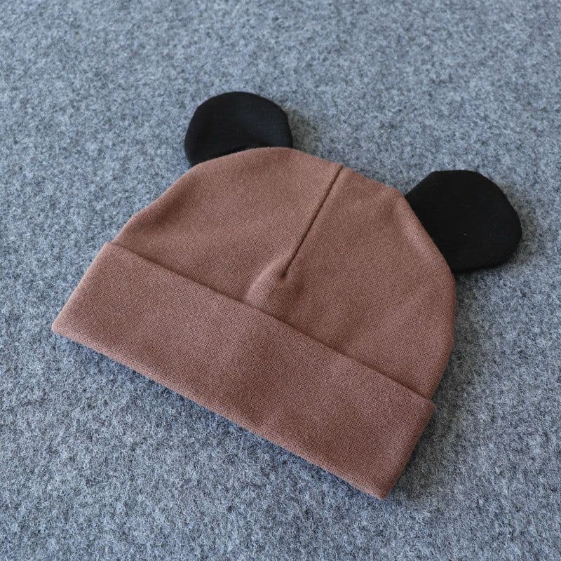 image-Children's hats baby Mickey mouse ears super cute hats cute hoods double-layer warm hoods