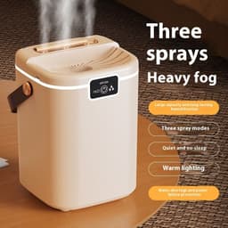 image-Household Air Humidifier - 2.5L USB Square Mist Maker with LED Light