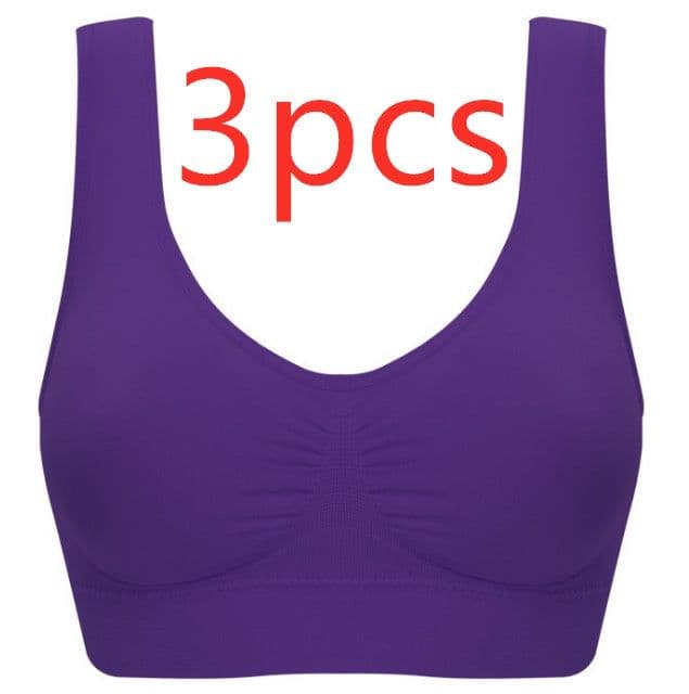 image-Women Yoga Tank Tops Sports Bra Workout Fitness Running Crop Top