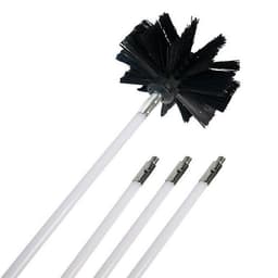 image-Dryer Vent Cleaning Kit - 12ft Flexible Rods and Brush Head