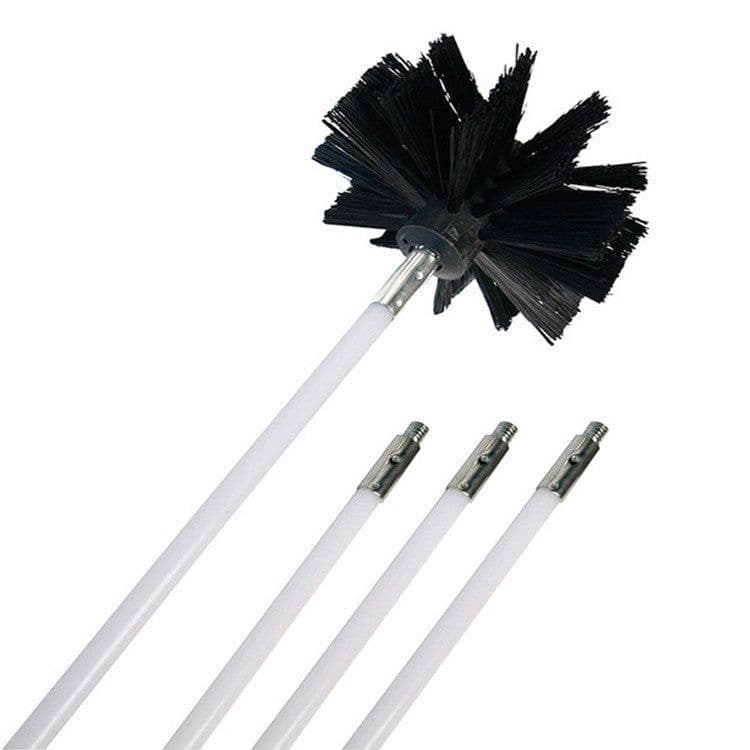 image-Dryer Vent Cleaning Kit - 12ft Flexible Rods and Brush Head