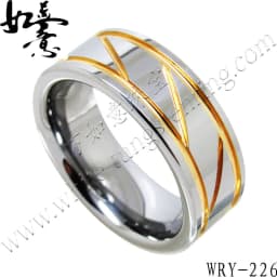 image-WRY Tungsten Ring - Silver Flat Bevel Men's