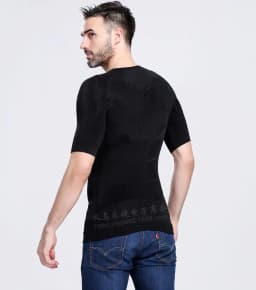 image-Cross-border TV men's corset, corset pressure, belly reduce beer belly, high stretch sports short-sleeved T-shirt