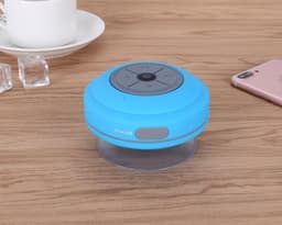 image-Q9 waterproof suction cup bluetooth speaker with LED lights bathroom car hands-free card subwoofer