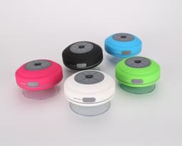 image-Q9 waterproof suction cup bluetooth speaker with LED lights bathroom car hands-free card subwoofer