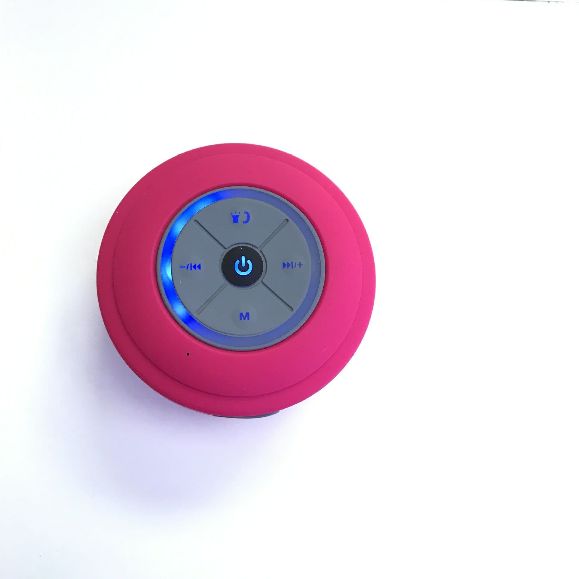 image-Q9 waterproof suction cup bluetooth speaker with LED lights bathroom car hands-free card subwoofer