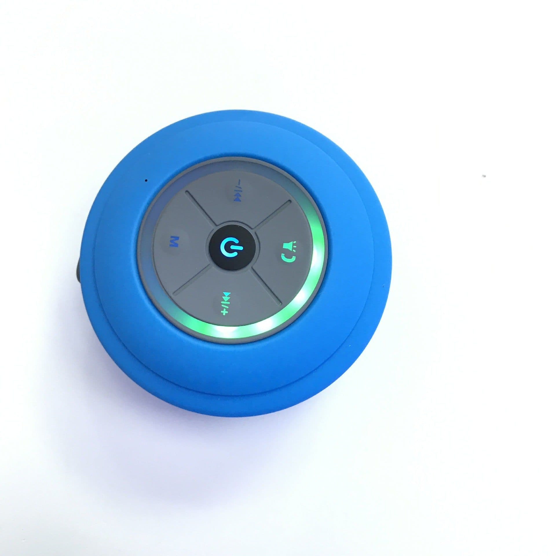 image-Q9 waterproof suction cup bluetooth speaker with LED lights bathroom car hands-free card subwoofer