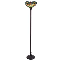 image-CHLOE Lighting EMPRESS Tiffany-style Dark Bronze 1 Light Torchiere Lamp 14" Shade