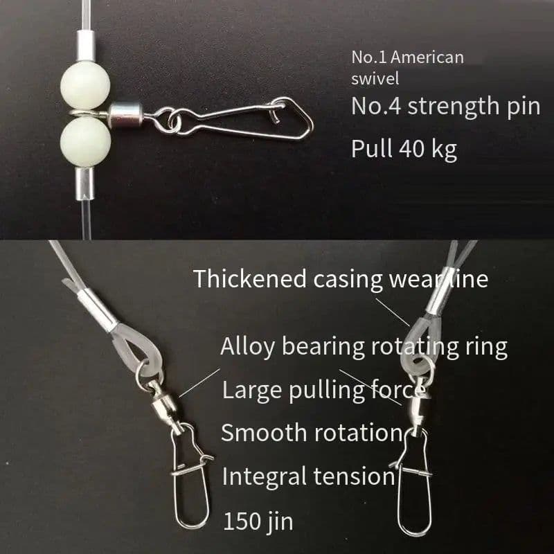 image-PD Fishing Gear Sea Fishing Row Hook Longline Handle Boat Fishing Row Line Bottom Hook Tandem Hook Set
