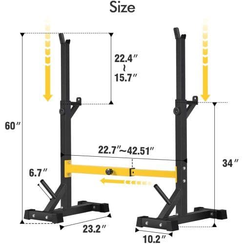 image-Squat Rack Stand Barbell Free Press Bench Home Gym Dumbbell Racks