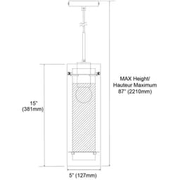 image-1LT Incandescent Pendant, MB with CLR/FR Glass
