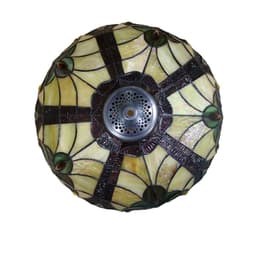 image-CHLOE Lighting ADIA Victorian Tiffany-Style Dark Bronze 2 Light Semi-Flush Fixture 16" Wide