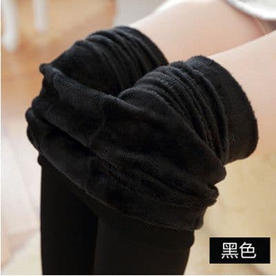 image-Autumn and winter thickening and fleece leggings women wholesale Korean version high waist plus size pearl velvet foot warm one pants