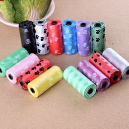 image-Printed pet trash bags, environmentally friendly cleaning for dogs, picking up 15 poops/dog cat supplies wholesale cleaning