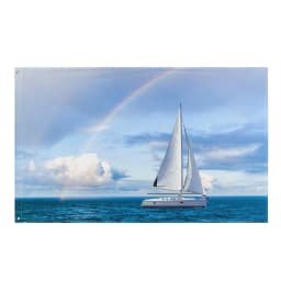 image-Rainbow Sailing Ship Flag