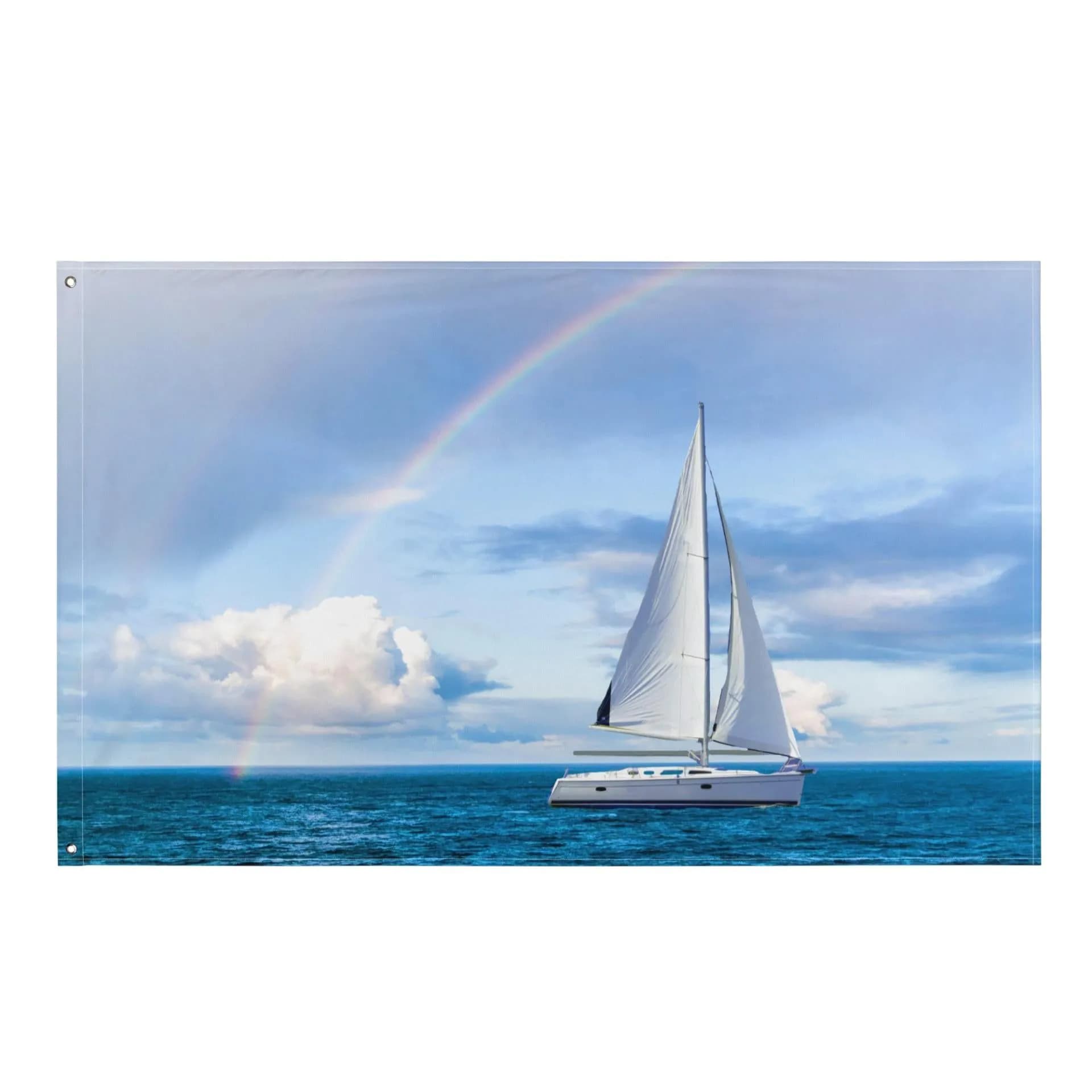 image-Rainbow Sailing Ship Flag