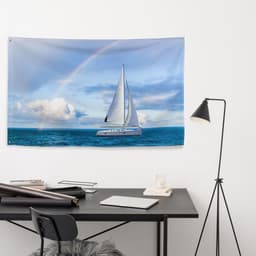 image-Rainbow Sailing Ship Flag