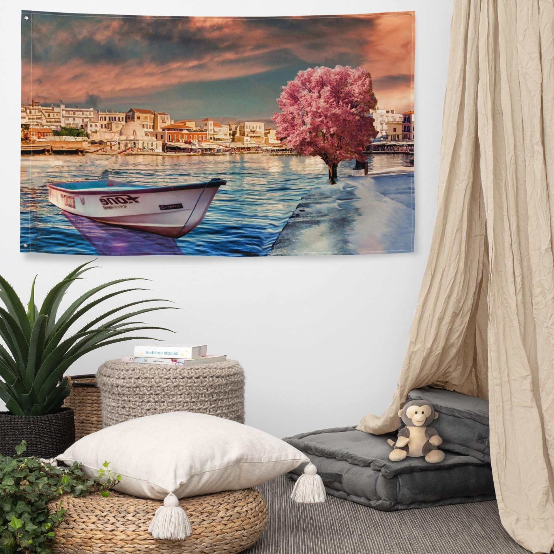 image-Pink Tree Boat Flag