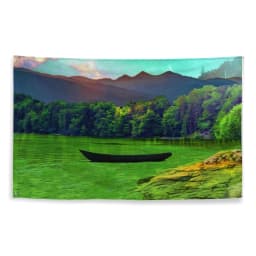 image-Lake Painting Flag Tapestry