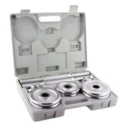 image-Barbells in a CHROME HMS suitcase 2x7,5kg STC15
