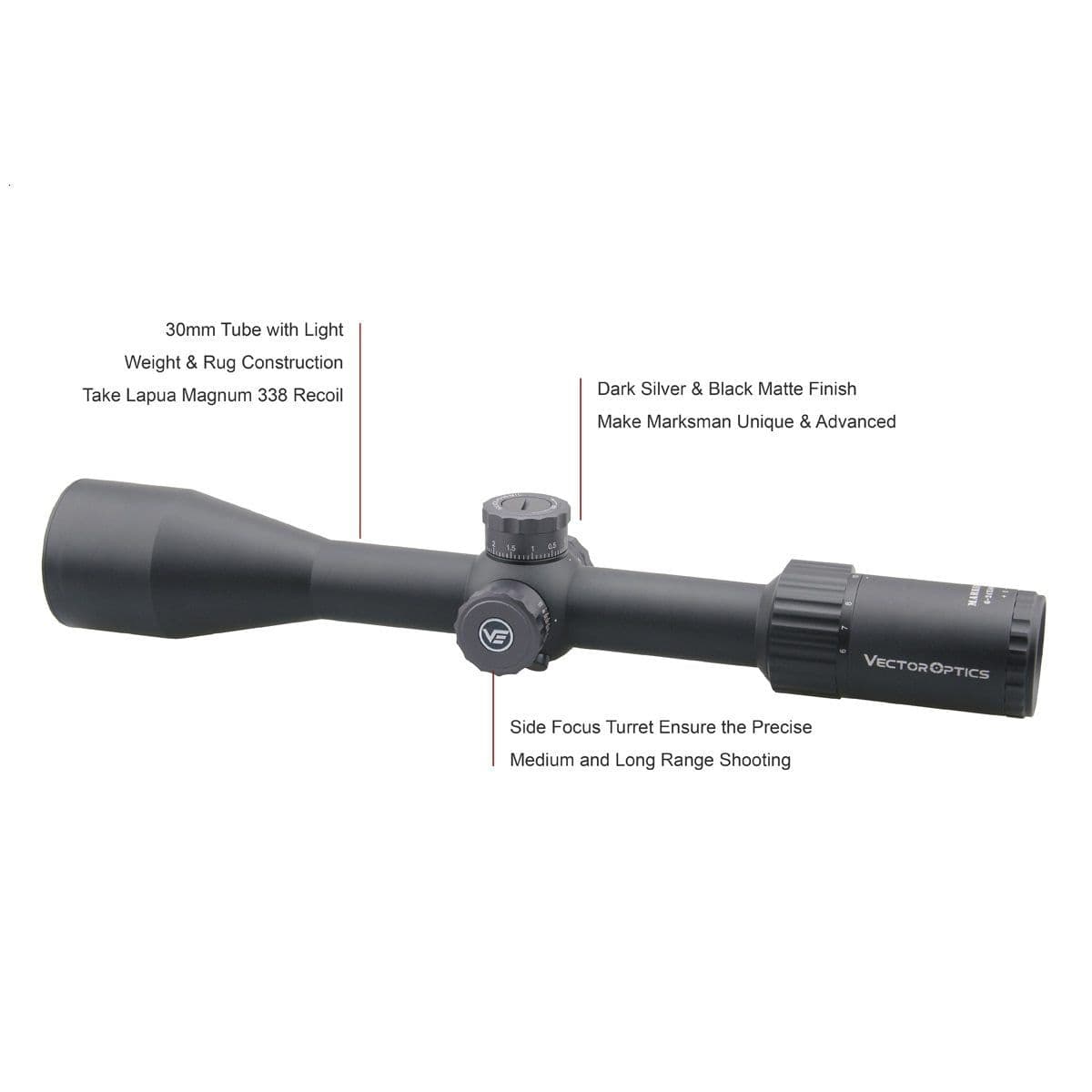 image-Optics Marksman 6-24x50 FFP Tactical Riflescope Hunting Rifle Scope